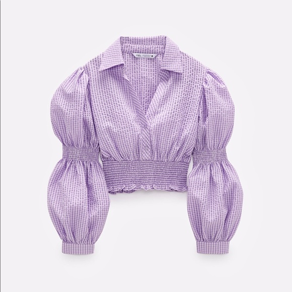 Cropped plaid top - Picture 1 of 5